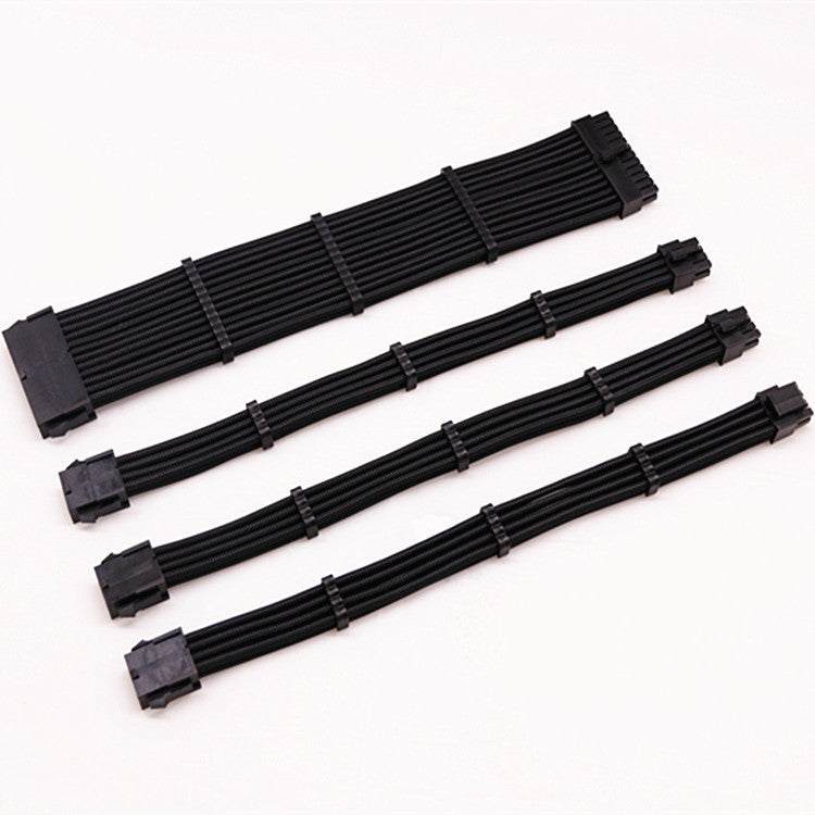 JMT-179914 ATX 24PIN & CPU/EPS 8PIN Power Extension Cable with GPU 8PIN Adapter, UL1007 18AWG, 800W Capacity