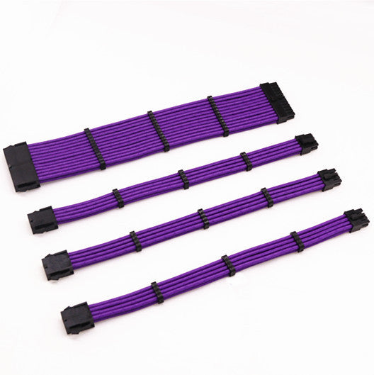 JMT-179914 ATX 24PIN & CPU/EPS 8PIN Power Extension Cable with GPU 8PIN Adapter, UL1007 18AWG, 800W Capacity