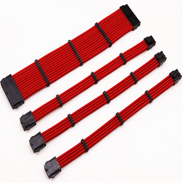 JMT-179914 ATX 24PIN & CPU/EPS 8PIN Power Extension Cable with GPU 8PIN Adapter, UL1007 18AWG, 800W Capacity