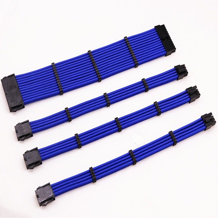 JMT-179914 ATX 24PIN & CPU/EPS 8PIN Power Extension Cable with GPU 8PIN Adapter, UL1007 18AWG, 800W Capacity