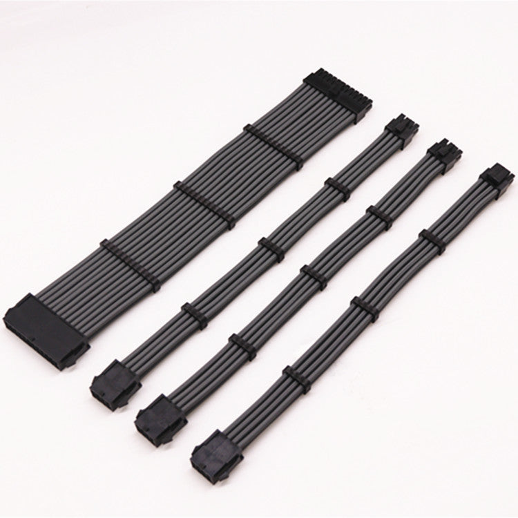 JMT-179914 ATX 24PIN & CPU/EPS 8PIN Power Extension Cable with GPU 8PIN Adapter, UL1007 18AWG, 800W Capacity