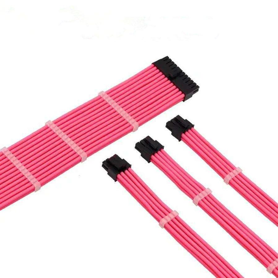 JMT-179914 ATX 24PIN & CPU/EPS 8PIN Power Extension Cable with GPU 8PIN Adapter, UL1007 18AWG, 800W Capacity