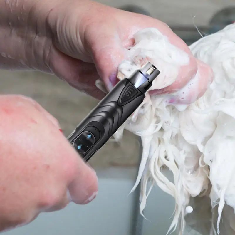 JMT-179978 Lighted Rechargeable Pet Nail Grinder for Painless Grooming of Small to Large Dogs