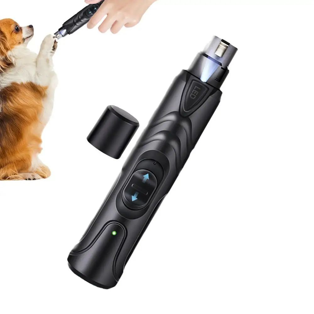 JMT-179978 Lighted Rechargeable Pet Nail Grinder for Painless Grooming of Small to Large Dogs