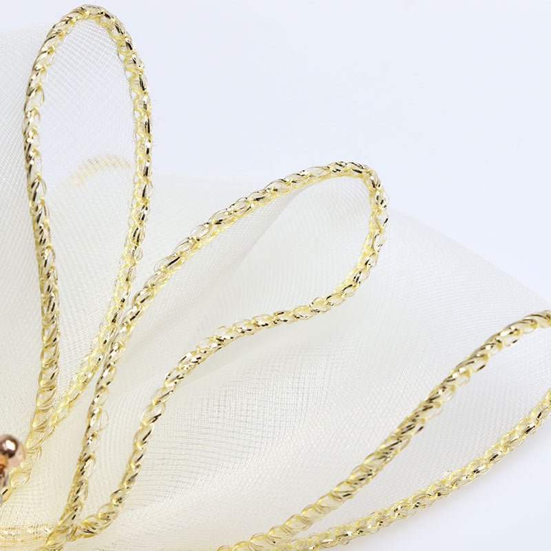 JMT-180426 Organza Bow Hairpin for Children - Crown Top Clip Hair Accessory in Black, Light Yellow, and Purple