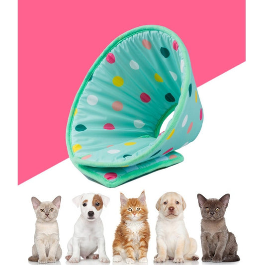 JMT-180554 Light Blue Anti-Lick and Scratch Protection Ring for Pets - Durable Polyester Collar Accessory