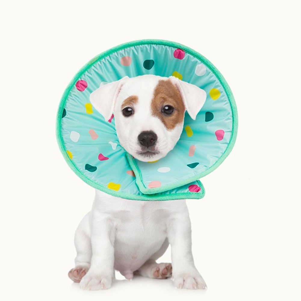 JMT-180554 Light Blue Anti-Lick and Scratch Protection Ring for Pets - Durable Polyester Collar Accessory