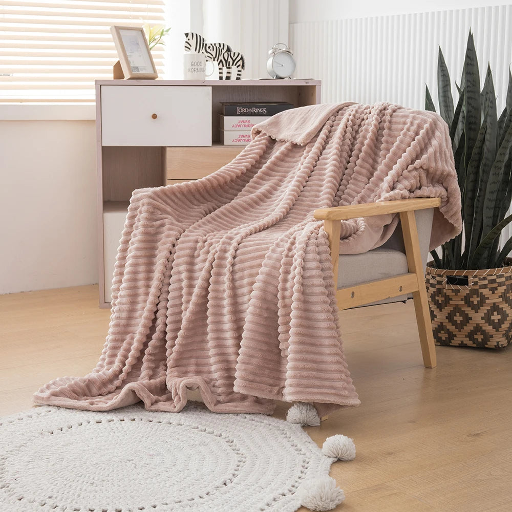 JMT-180810 Custom Double Layer Woven Flannel Fleece Throw Blanket in Heavy Weight Jacquard