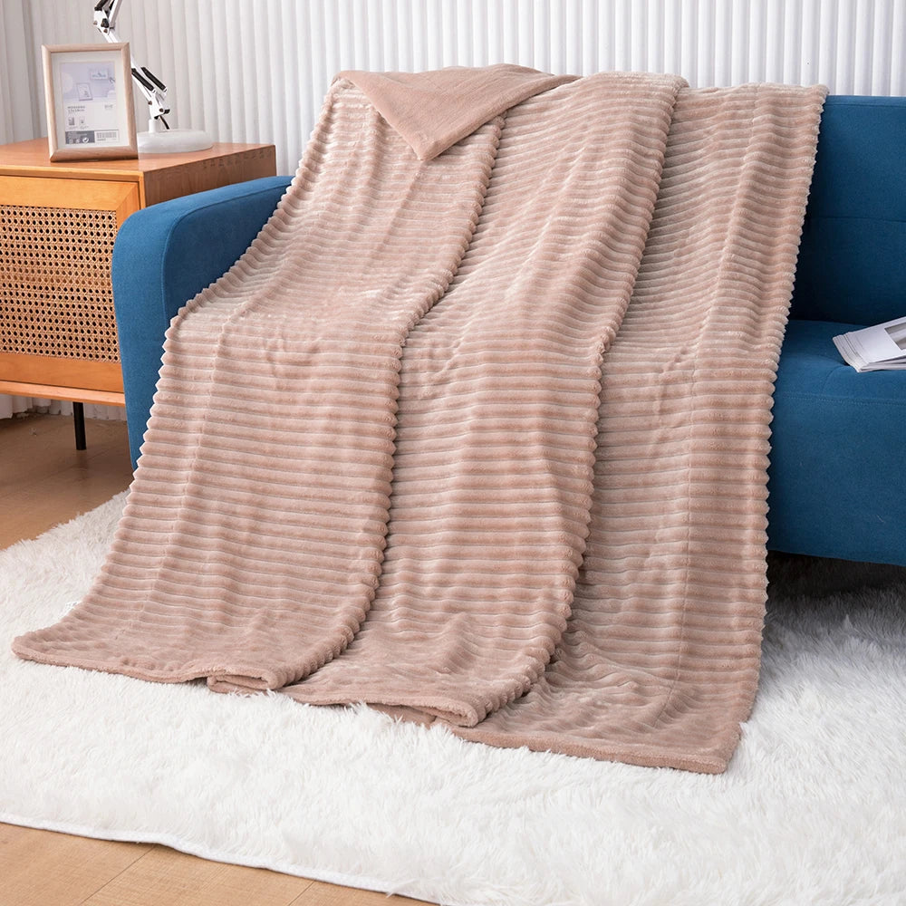 JMT-180810 Custom Double Layer Woven Flannel Fleece Throw Blanket in Heavy Weight Jacquard