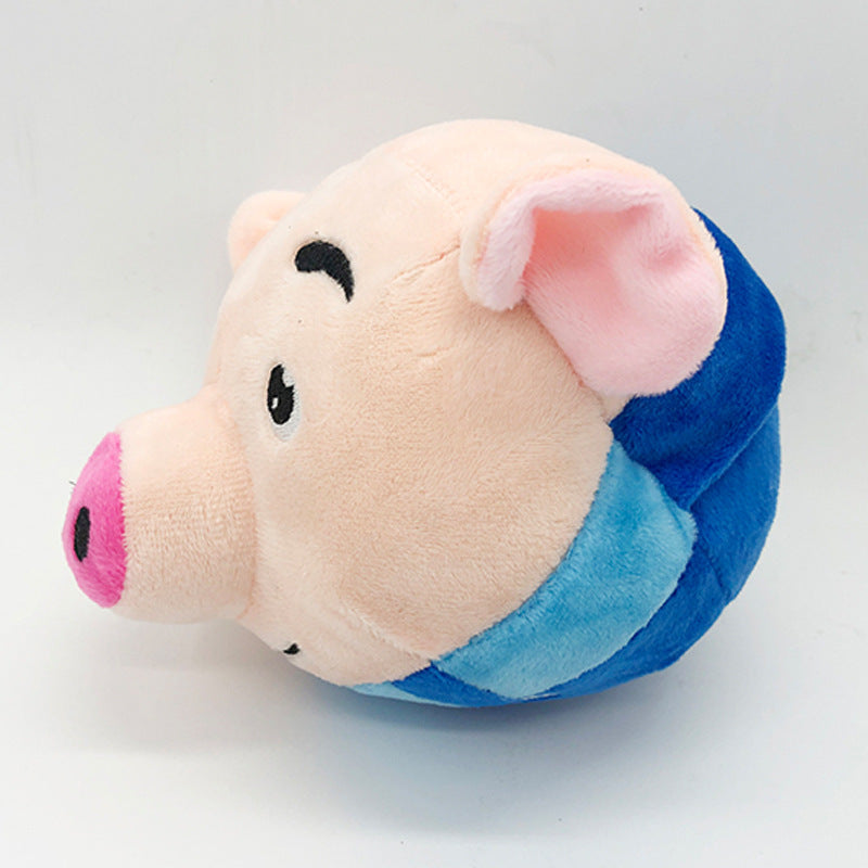 JMT-180874 Plush Dog Acoustic Bounce Ball Toy for Interactive Play