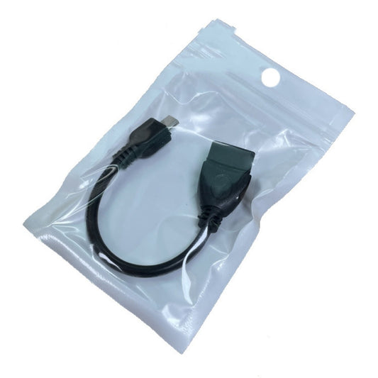 JMT-181066 Micro USB OTG Adapter for V8 Interface - 13.5cm Length, Black Color