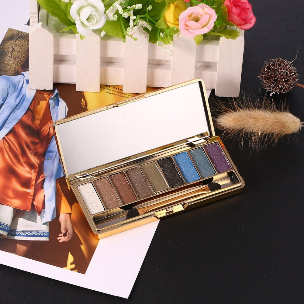 JMT-181322 9-Color Glitter Eyeshadow Palette for Parties, Weddings & Everyday Use