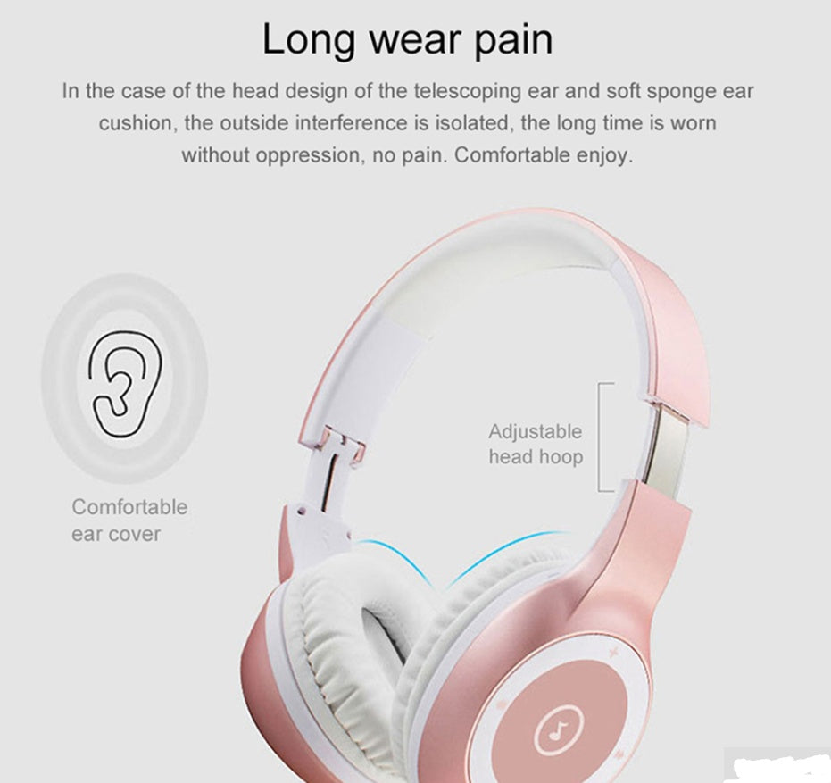 JMT-181386 Bluetooth T8 Stereo Headset with Built-in Microphone, Hi-Fi Sound, 40 Hours Playback, and Collapsible Design