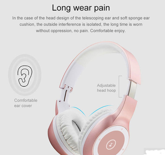 JMT-181386 Bluetooth T8 Stereo Headset with Built-in Microphone, Hi-Fi Sound, 40 Hours Playback, and Collapsible Design