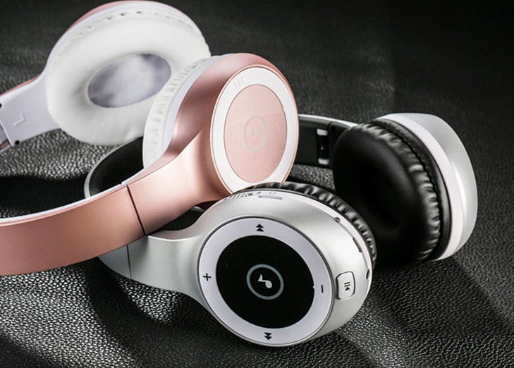 JMT-181386 Bluetooth T8 Stereo Headset with Built-in Microphone, Hi-Fi Sound, 40 Hours Playback, and Collapsible Design