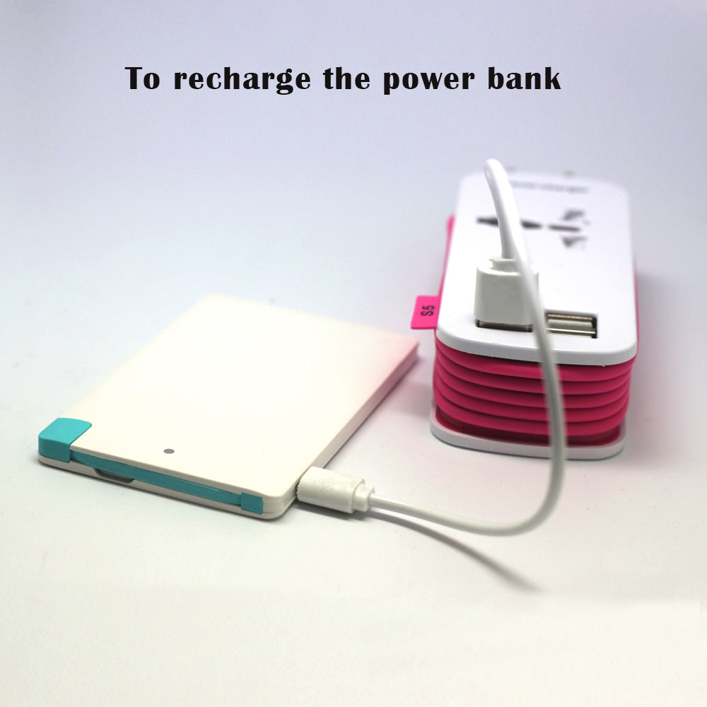JMT-181706 Slim and Lightweight Portable Power Bank with Charging Cord