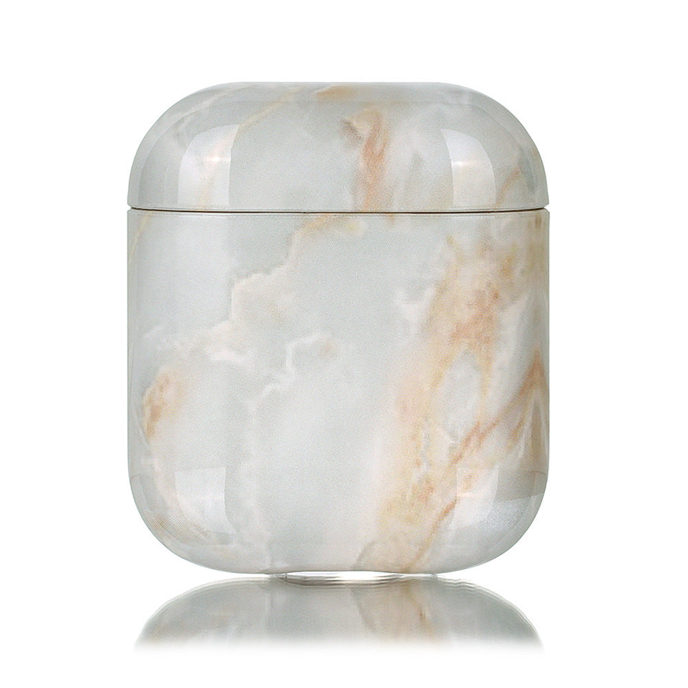 JMT-182026 Marble Leopard AirPods Case - Stylish Clamshell Design for AirPods 1/2 Compatibility