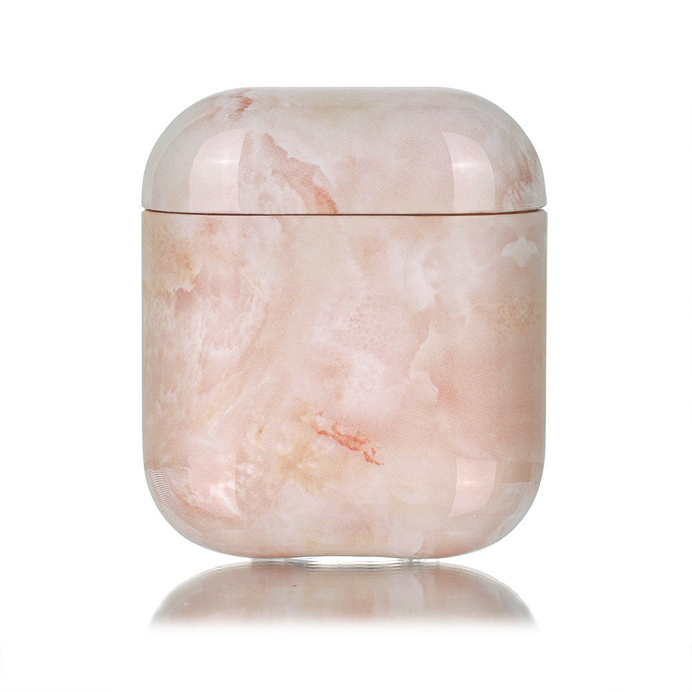 JMT-182026 Marble Leopard AirPods Case - Stylish Clamshell Design for AirPods 1/2 Compatibility