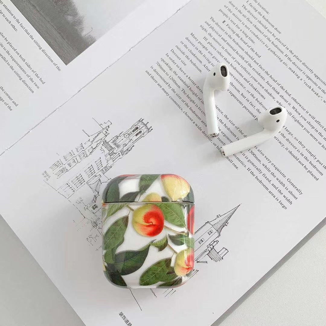 JMT-182026 Marble Leopard AirPods Case - Stylish Clamshell Design for AirPods 1/2 Compatibility