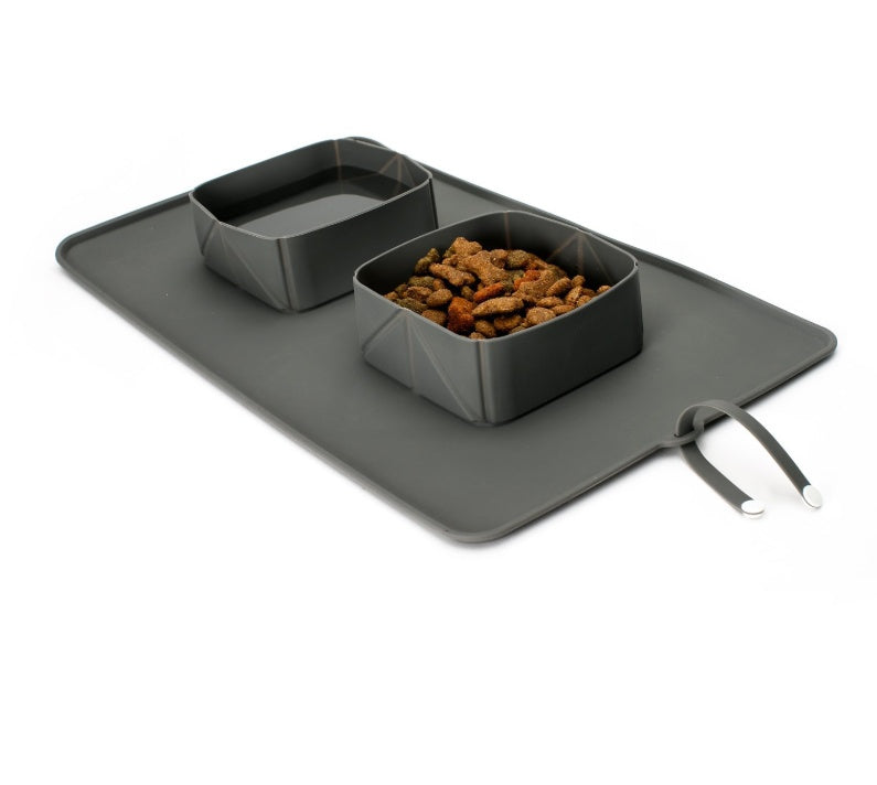 JMT-182218 Foldable Silicone Dog Bowl for Medium to Large Pets - 600 ml, Portable and Eco-Friendly Design