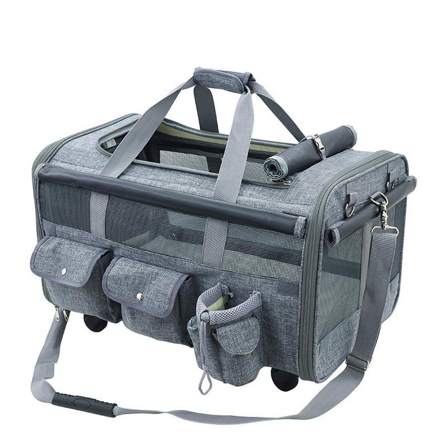 JMT-182538 Folding Cat Travel Bag with Universal Wheels for Easy Transport