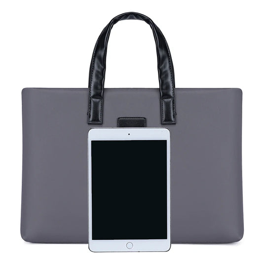 JMT-182858 Men's Waterproof Polyester Laptop Backpack with PU Horizontal Zipper and Business Briefcase Functionality