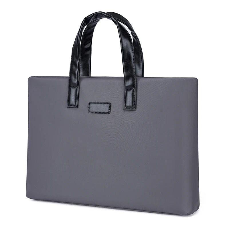 JMT-182858 Men's Waterproof Polyester Laptop Backpack with PU Horizontal Zipper and Business Briefcase Functionality