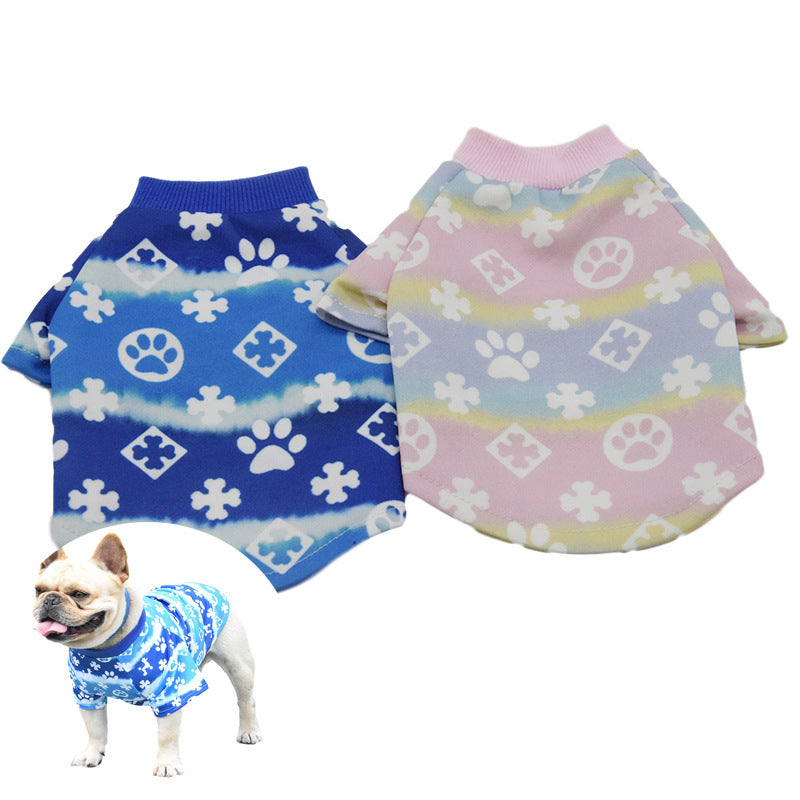 JMT-183114 Gradient Two-Legged Pet Clothing for Dogs – Casual Acrylic Teddy Apparel for Spring and Autumn