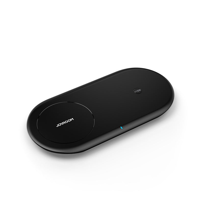 JMT-183370 Two-In-One Wireless Charger for Mobile Phone and Watch - 15W Fast Charging, Qi Certified, Fireproof Material