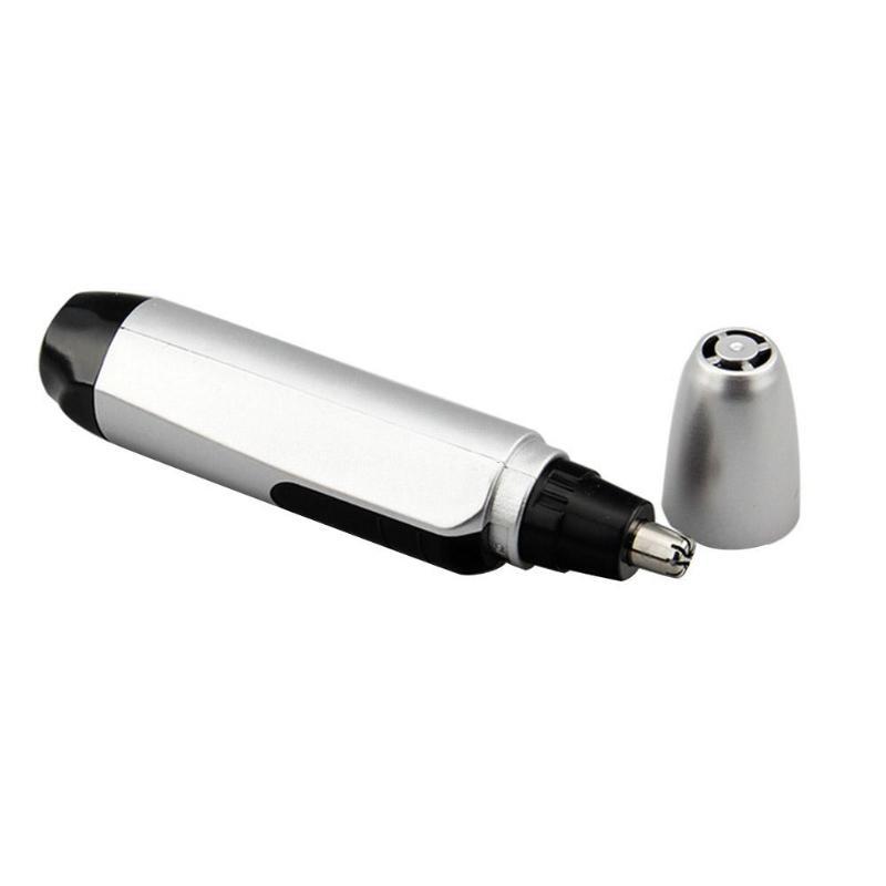 JMT-183434 Silver Electric Nose Hair Trimmer with Waterproof Design and Three-Dimensional Blade