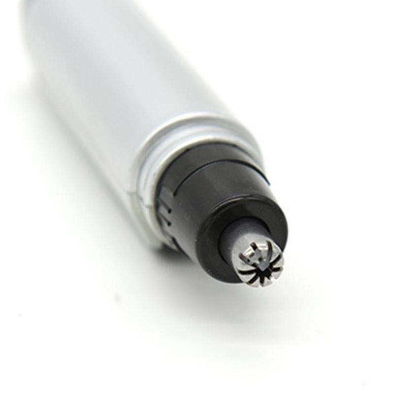 JMT-183434 Silver Electric Nose Hair Trimmer with Waterproof Design and Three-Dimensional Blade