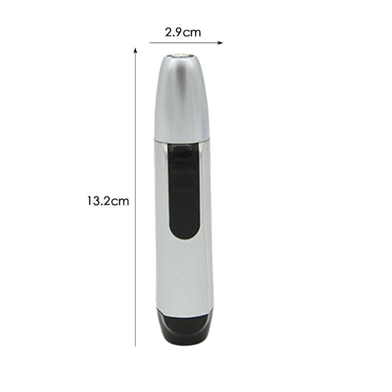 JMT-183434 Silver Electric Nose Hair Trimmer with Waterproof Design and Three-Dimensional Blade