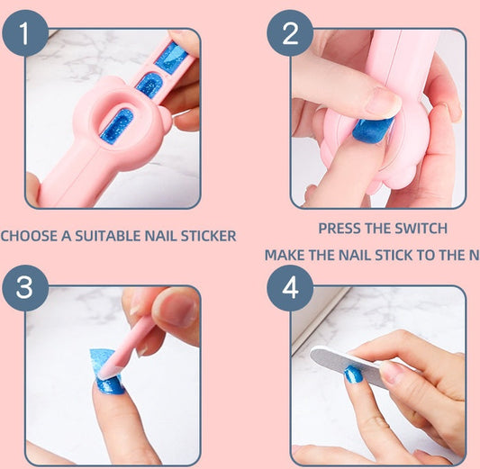 JMT-183498 DIY Nail Art Manicure Machine for Kids with Nail Stickers and Accessories