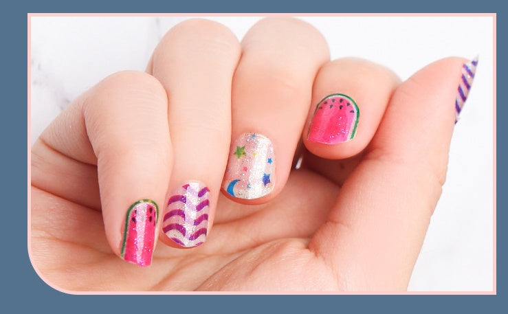 JMT-183498 DIY Nail Art Manicure Machine for Kids with Nail Stickers and Accessories