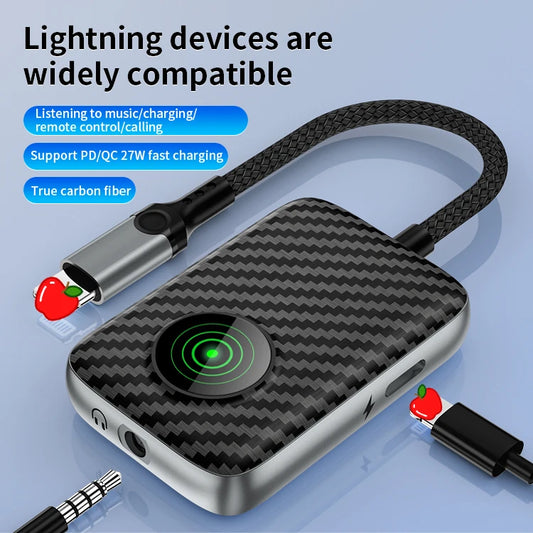 JMT-184010 27W Fast Charge Adapter with Lightning and 3.5mm Headphone Jack Compatibility