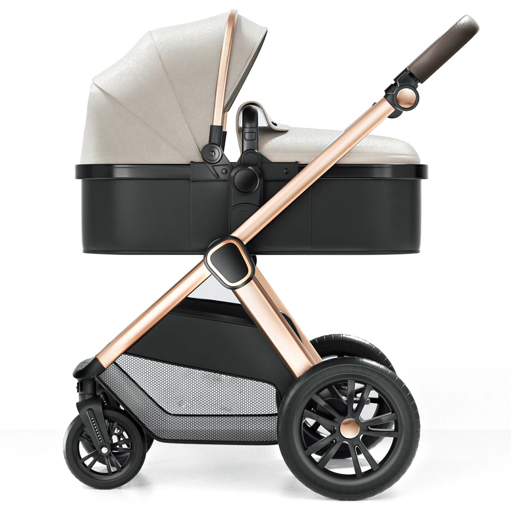 JMT-184202 3 in 1 Baby Stroller Pram with Car Seat - Luxury Lightweight Pushchair for Infants and Toddlers