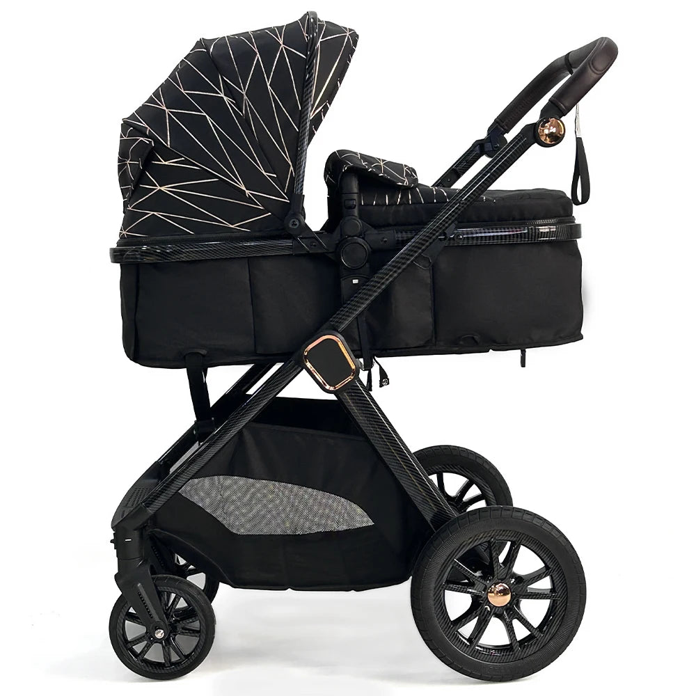 JMT-184202 3 in 1 Baby Stroller Pram with Car Seat - Luxury Lightweight Pushchair for Infants and Toddlers