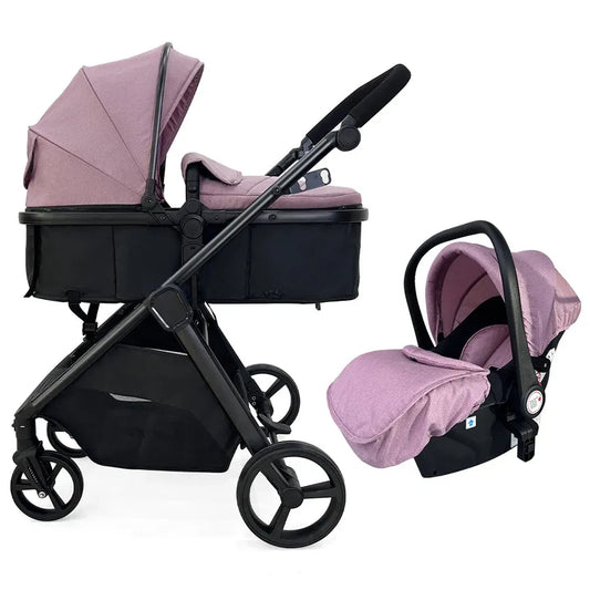 JMT-184202 3 in 1 Baby Stroller Pram with Car Seat - Luxury Lightweight Pushchair for Infants and Toddlers
