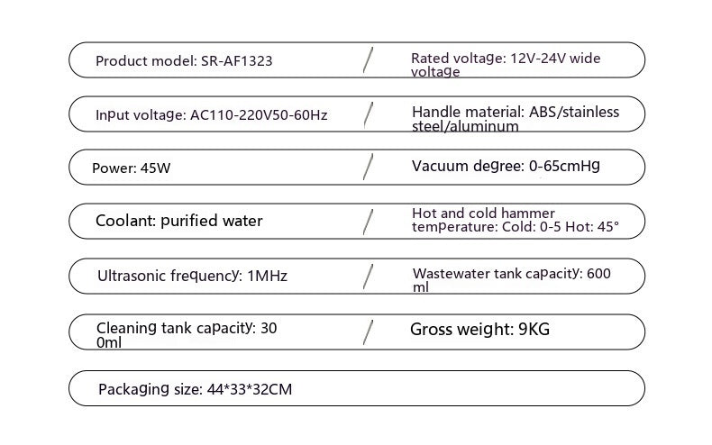 JMT-184330 Six-in-One Ultrasonic Induction Beauty Device for Facial Treatment
