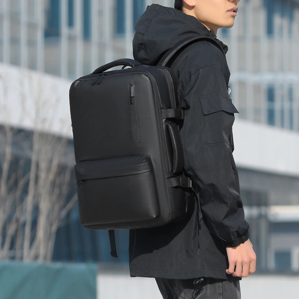 JMT-184522 Lightweight Business Laptop Backpack with USB Charging Port and Breathable Shoulder Strap Design