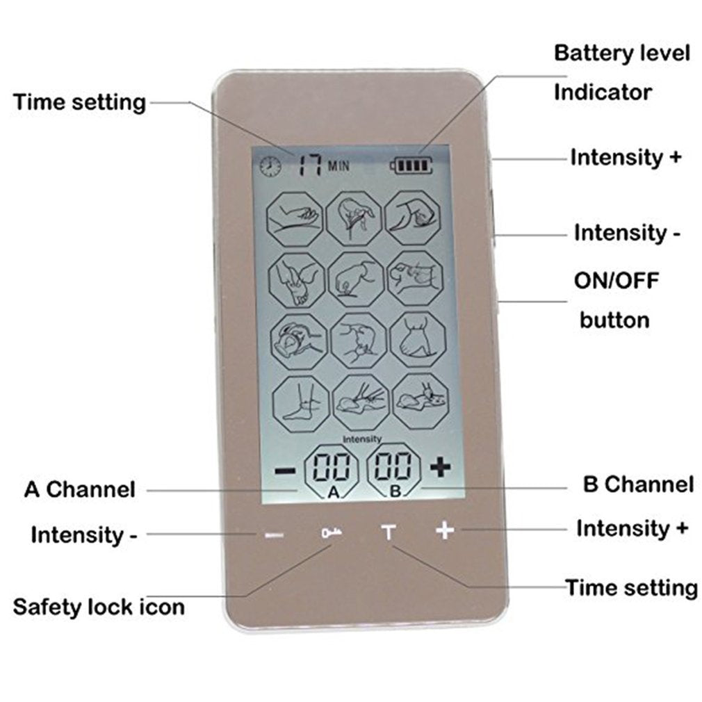 JMT-184586 Multifunctional 12-Mode Rechargeable Massage Instrument for Neck, Back, and Body Relaxation