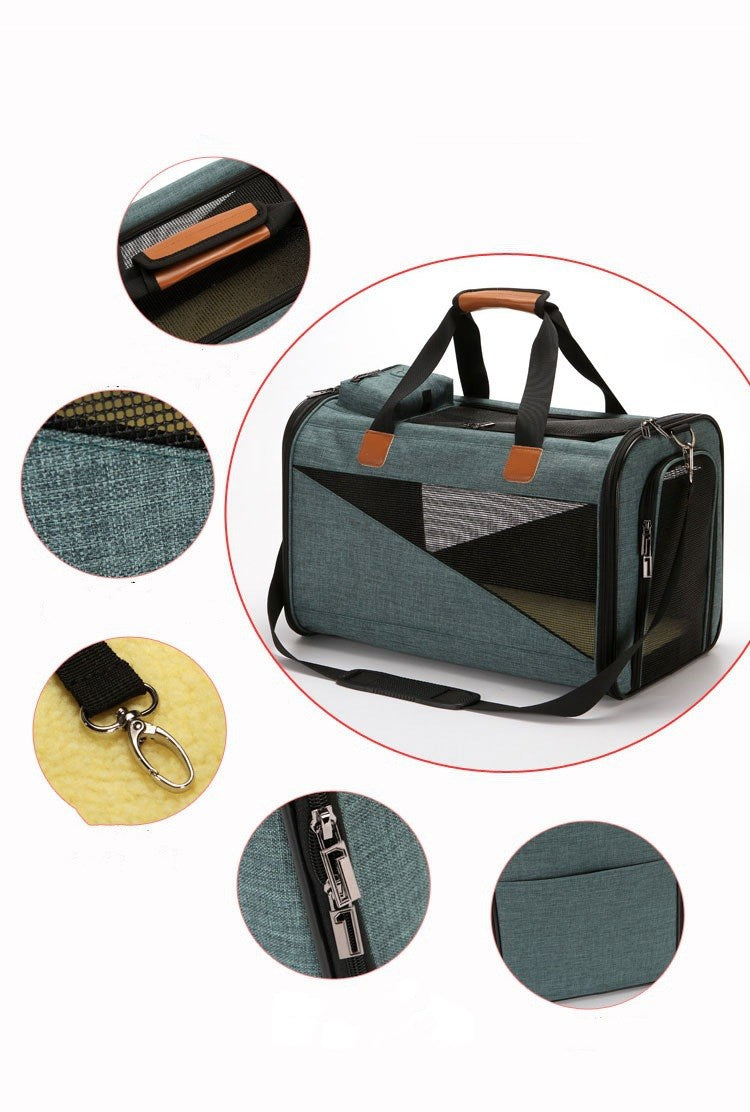 JMT-184586 Trendy Foldable Pet Carrier Bag for Small Pets