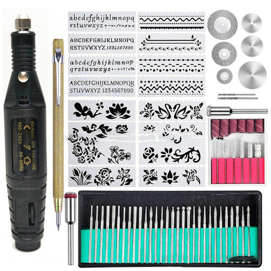 JMT-184650 Mini Electric Nail Polishing and Carving Pen with Speed Control and Accessory Set