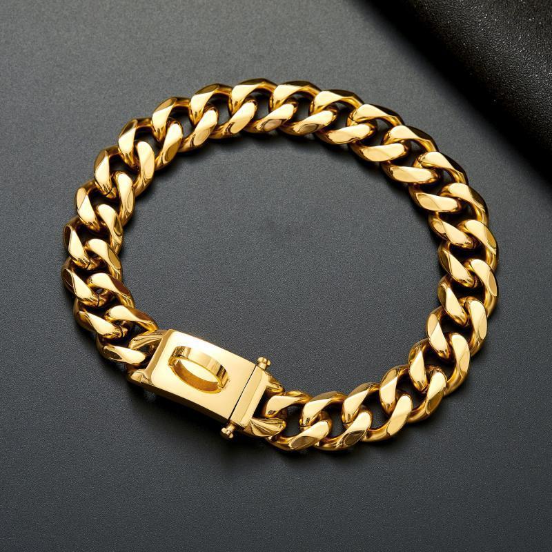 JMT-185162 Durable Stainless Steel Chain Dog Collar for Medium and Large Breeds - Anti-Bite Design, Multiple Sizes Available