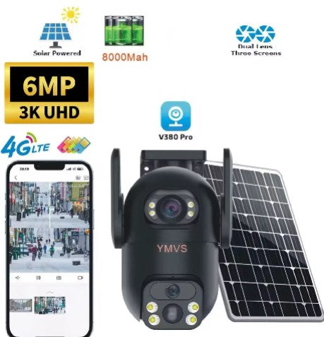 JMT-185418 Solar-Powered Outdoor Security Camera with Motion Detection and HD Video