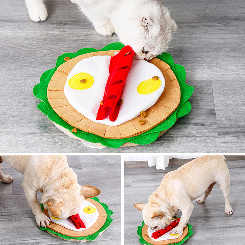 JMT-185482 Interactive Snuffle Mat for Dogs - Plush Training Toy with Fleece Pads for Stress Relief and Puzzle Play