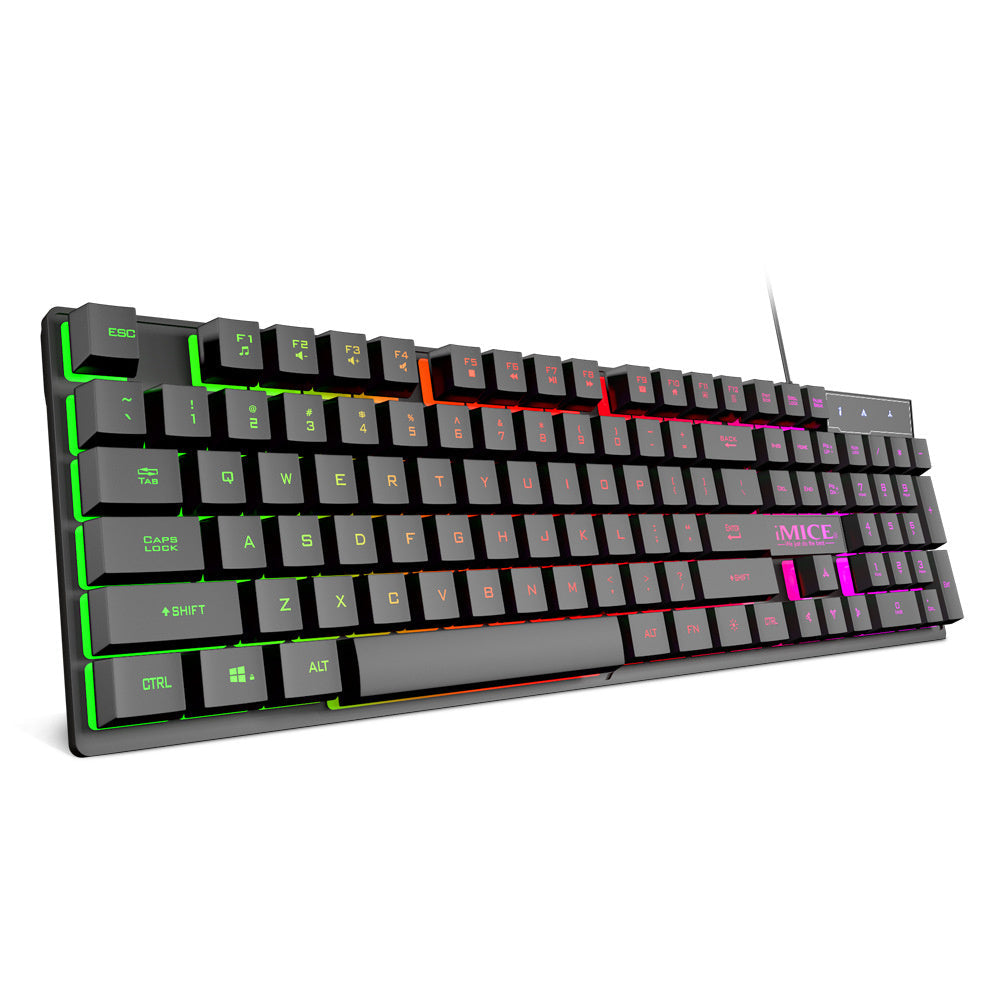 JMT-185802 USB Wired Gaming Keyboard with Three-Color Backlight and 104 Keys