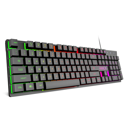JMT-185802 USB Wired Gaming Keyboard with Three-Color Backlight and 104 Keys