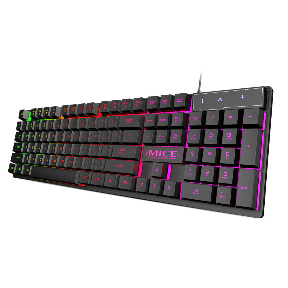 JMT-185802 USB Wired Gaming Keyboard with Three-Color Backlight and 104 Keys