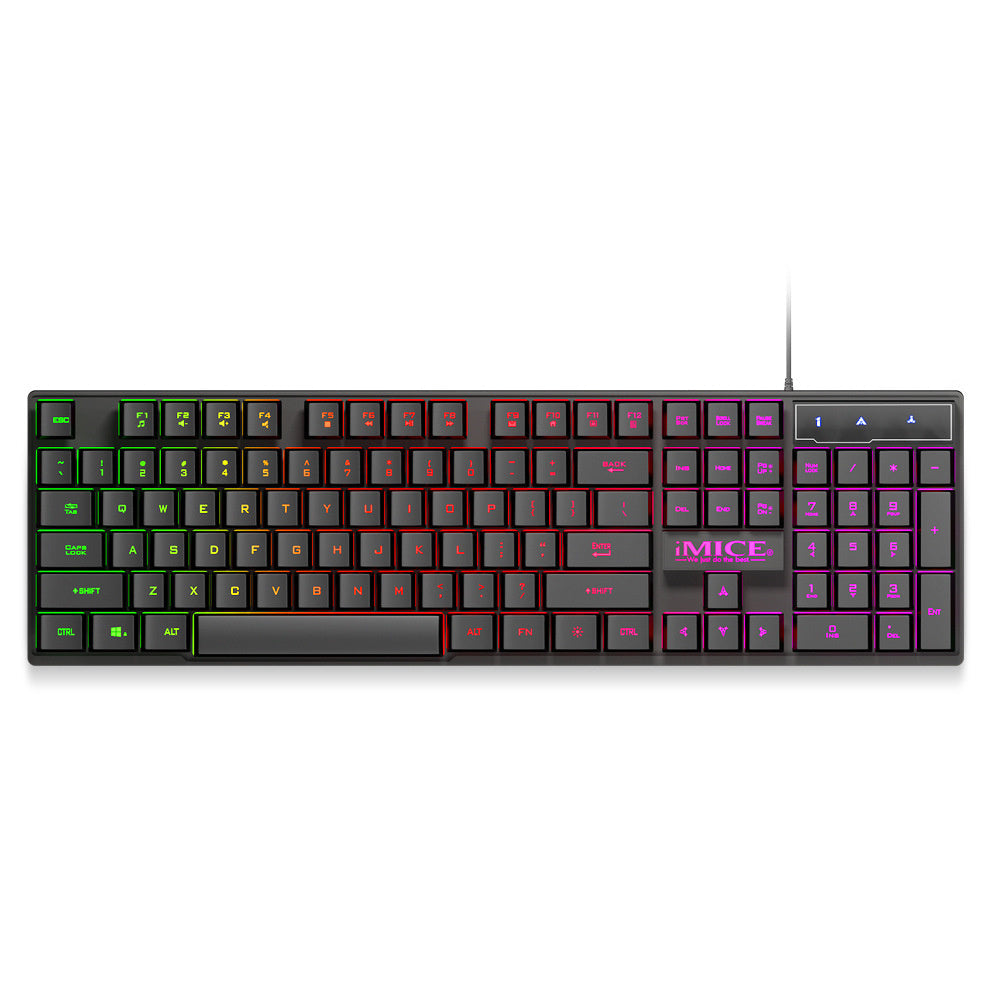 JMT-185802 USB Wired Gaming Keyboard with Three-Color Backlight and 104 Keys